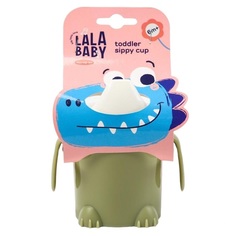 Поильник детский с твёрдым носиком Play with Me Hello, Dino!, 300 мл, цвет липовый