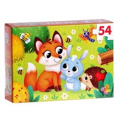 Пазл детский «Лисёнок и зайчик», 54 элемента Puzzle Time