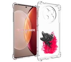 Чехол MyPads медведь в дымке для Vivo X90 Pro Plus