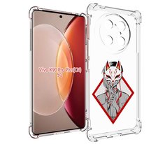 Чехол MyPads девушка в маске япония для Vivo X90 Pro Plus