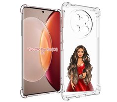 Чехол MyPads девушка-в-вечернем-платье женский для Vivo X90 Pro Plus