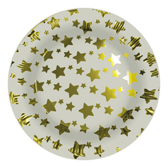 Тарелка одноразовая бумажная Новый Год 23 см 5 шт No Brand