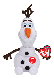 Мягкая игрушка TY Disney Beanie Babies Cнеговик Olaf 25 см звуковые эффекты