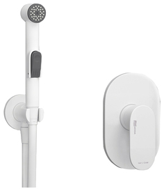 Встраиваемый смеситель c гигиеническим душем WasserKRAFT белый матовый A85056