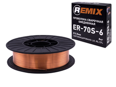 Проволока сварочная 0,8 мм/4кг Remix