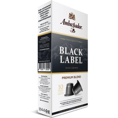 Кофе в капсулах AMBASSADOR "Black Label" для кофемашин Nespresso, 10 шт. х 5 г