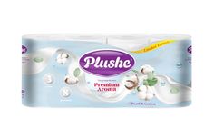 Туалетная бумага Plushe Premium Aroma 3 слоя 8 рулонов в ассортименте