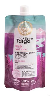 Маска-скраб для лица Natura Siberica | Doctor Taiga, био 3 в 1, на розовой глине, 100 мл