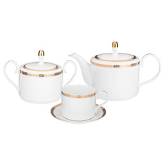 Чайный сервиз на 6 персон 14 предметов Lefard Crown чашки блюдца фарфор 590-456_