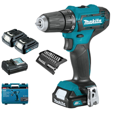 Акк. безударная дрель-шуруповерт MAKITA DF333DWYE + набор бит D-30651-12, 1.5Ач