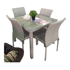 Комплект плетеной мебели Афина T257C/Y380C-W85-90x90 4PCS Latte Afina