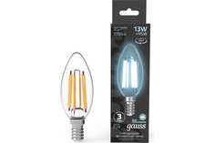 Gauss Лампа Filament Свеча 13W 1150lm 4100К Е14 LED 1/10/50 103801213