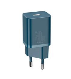 Сетевое зарядное устройство Baseus Super Si Quick Charger 1C 20W EU Sets Blue
