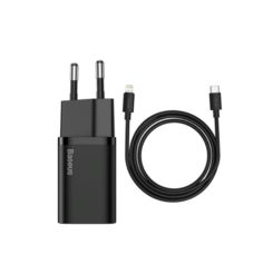 Сетевое зарядное устройство Baseus Super Si Quick Charger 1C 20W EU Sets Black No Brand
