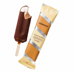 Мороженое Самокат эскимо, двухслойный пломбир, ваниль и шоколад, в глазури, 80 г