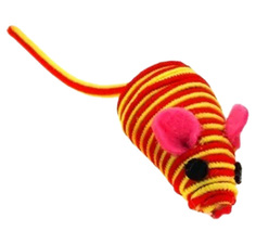 Игрушка для кошек Чистый котик Мышь, цветная, 4,5 см