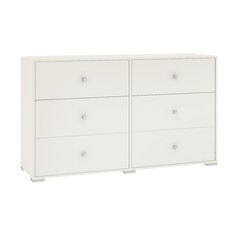 Комод 6 ящиков Капелла, 1382х424х850, Белый No Brand