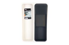 Кухонный органайзер Qlux BSF-00846W для столовых приборов из пластика 40*20,5*5,5см.