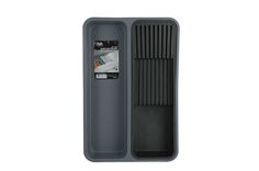 Кухонный органайзер Qlux BSF-00846GY для столовых приборов из пластика 40*20,5*5,5см.