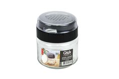 Стеклянный контейнер с крышкой и встроенной теркой Qlux C-00184BK 300 мл