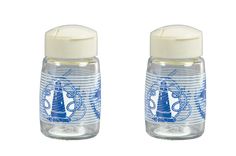 Солонка из стекла с крышкой Qlux C-00300W-2 шейкер для соли и перца с дозатором 100мл 2шт.