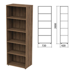 Шкаф стеллаж Приоритет, 720х420х2000 мм, 4 полки, лагос, К-934, К-934 лагос