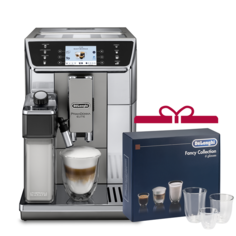 Подарочный комплект DeLonghi ECAM650.55+набор чашек DLSC302