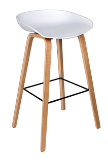 Барный стул Stool Group Libra 8319 Белый, бук натуральный/белый