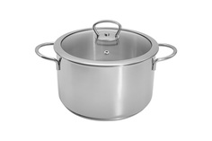 Кастрюля Metalac Кулинария 20см, 3.8л, нержавеющая сталь, с крышкой, стекло 368470_