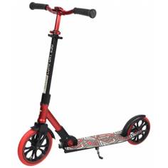 Самокат TT городской COMFORT 230R (Колеса 230/200 мм рама ALU) СКЛАДНОЙ BLACK/RED No Brand