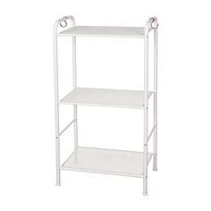 Стеллаж напольный металлический ЗМИ Валенсия 13, размер 46х30х87 см, цвет белый