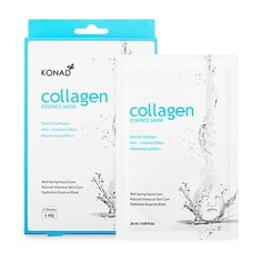 Konad Collagen Essence Mask Увлажняющая успокаивающая тканевая маска для лица с морским ко