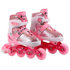 Роликовые коньки City-Ride, колеса PU/светятся, подшипники ABEC 7, JB8800078, S (29-33)