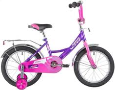Велосипед NOVATRACK Vector (2022), городской (детский), рама 16", колеса 16", фиолетовый/р