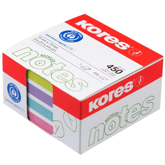 Стикеры Kores CUBO пастельный бум.для зам. 75х75 450л в карт кор 4цв 47463 Korres