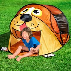 детская игровая палатка щенок, 182х96х81 см, от 2 лет, bestway, арт. 68108, Интекс