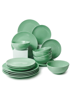 Набор столовой посуды APOLLO Ocean 18 пр. зеленый