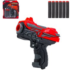 Игрушечное оружие Маленький воин Бластер, 6 мягких пуль, JB0208886