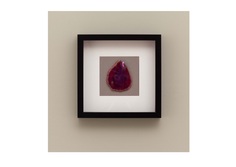 Панно с натуральным агатом (wowbotanica) красный 25x25 см.