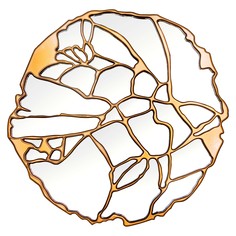 Зеркало roots gold (bountyhome) золотой 70x70x2 см.