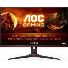 Монитор AOC 24G2SPU LCD 23.8 [16:9] 1920x1080(FHD) IPS, Black-Red