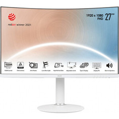 Монитор MSI LCD Modern MD271CPW 27, 16:9, 1920x1080 (FHD), VA, 3000:1, 100000000:1, 250 , 75Hz, HDMI, white