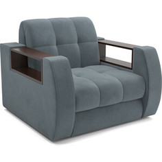 Кресло-кровать Mebel Ars Барон №3 (велюр серо-синий HB-178 26)