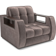 Кресло-кровать Mebel Ars Барон №3 (бархат серо-шоколадный STAR VELVET 60 COFFEE)
