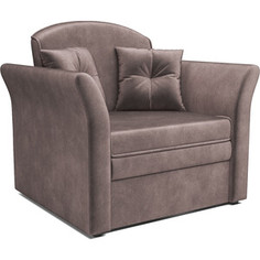 Кресло-кровать Mebel Ars Малютка №2 (бархат серо-шоколадный STAR VELVET 60 COFEE)