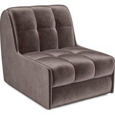 Кресло-кровать Mebel Ars Барон №2 (бархат серо-шоколадный STAR VELVET 60 COFFEE)