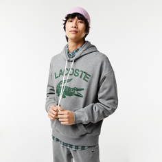 Мужская свободная толстовка Lacoste Loose fit с капюшоном и фирменной монограммой