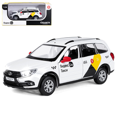 Машинка Автопанорама Lada Granta Cross Яндекс Такси, 1/24, белая, инерционная JB1251346