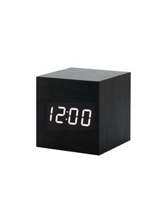 Электронные часы деревянный куб VST-869 (Черный) настольные Lemon Tree