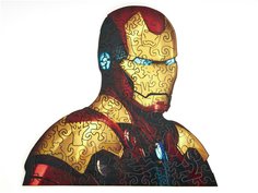 Деревянный пазл Active Puzzles Железный человек головоломка 20х19 см, 104 детали
